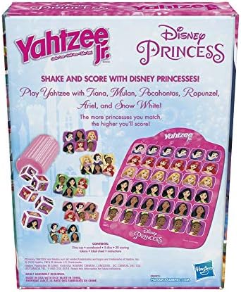 Hot Hasbro Gaming Yahtzee Jr.: Disney Princess Edition Board Game for Kids Ages 4 and Up, for 2-4 Players, Counting and Matching Game for Preschoolers (Amazon Exclusive)