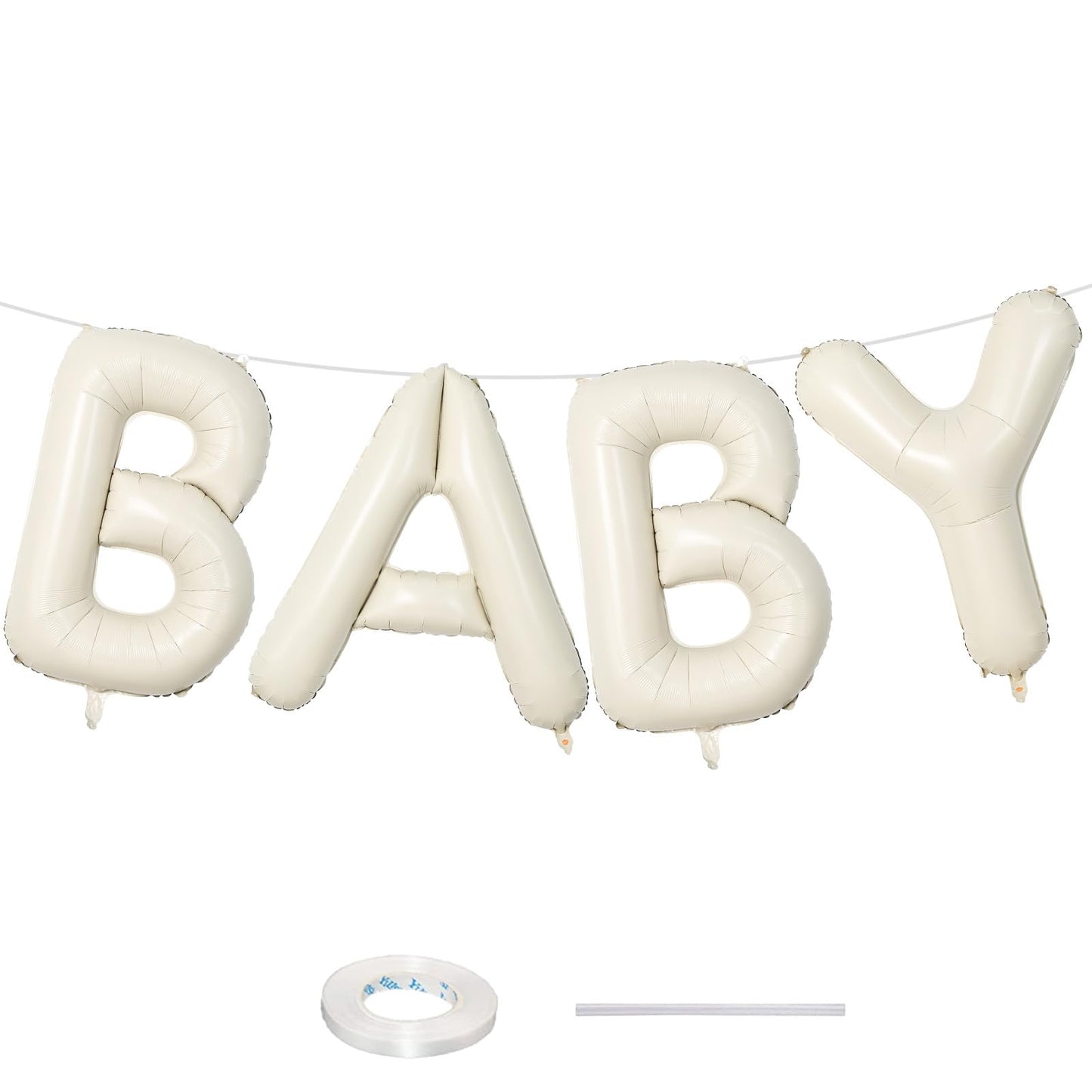 Hot40 Inch Beige BRIDE Balloons Bachelorette for Bridal Shower, Cream White Sand Bride Mylar Foil Banner Letter Sign, Bridal Balloon Banner for Wedding Engagement Bride To Be Party Favors Decorations