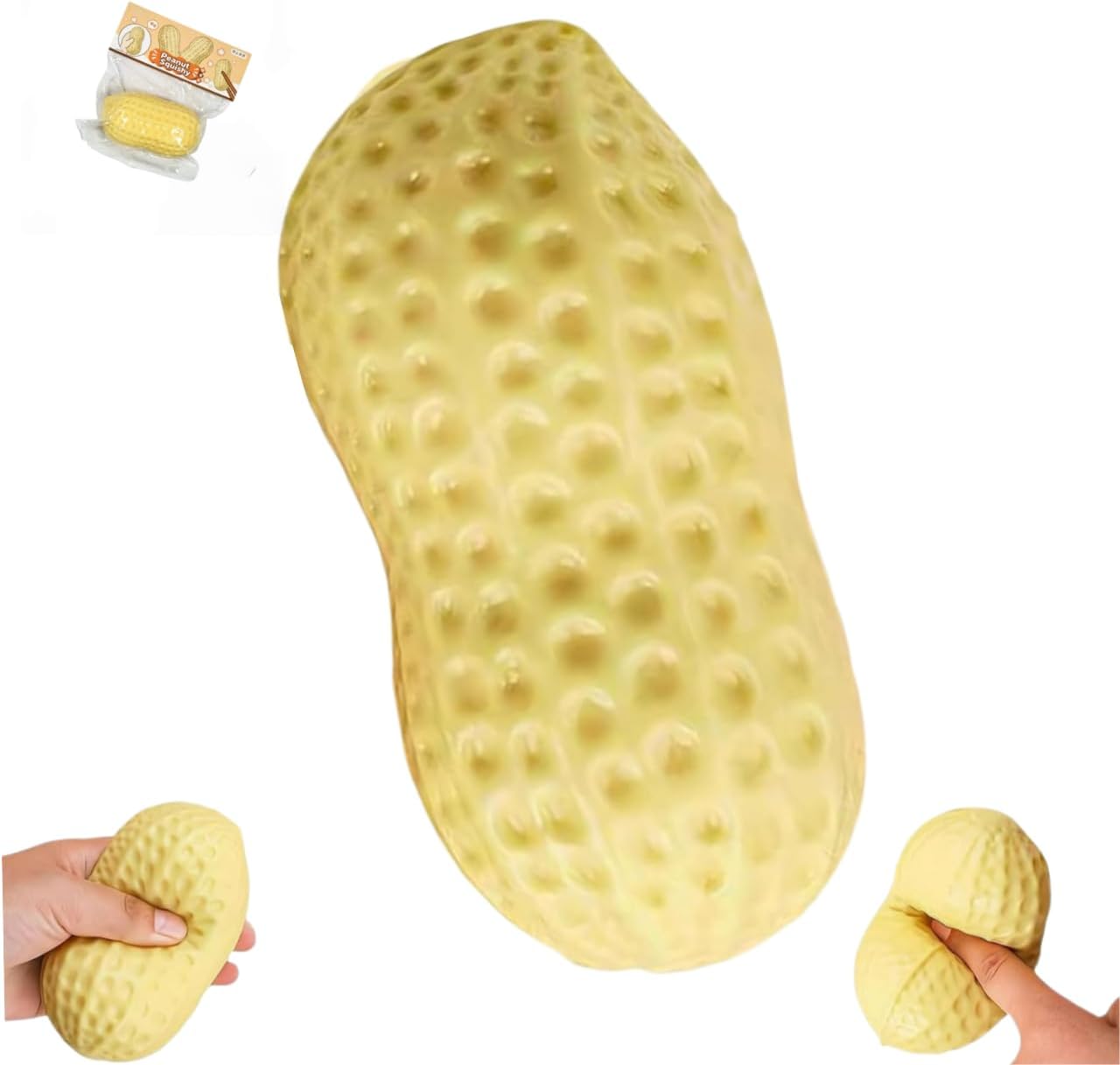 HotPeanut Squishies, Peanut Shaped Squish Balls,Squeeze Dough Ball ,Soft Stress Relief Sensory Fidget Toys,Soft Stress Relief Sensory Fidget Toys for Adults Anxiety Relief Hand Relax
