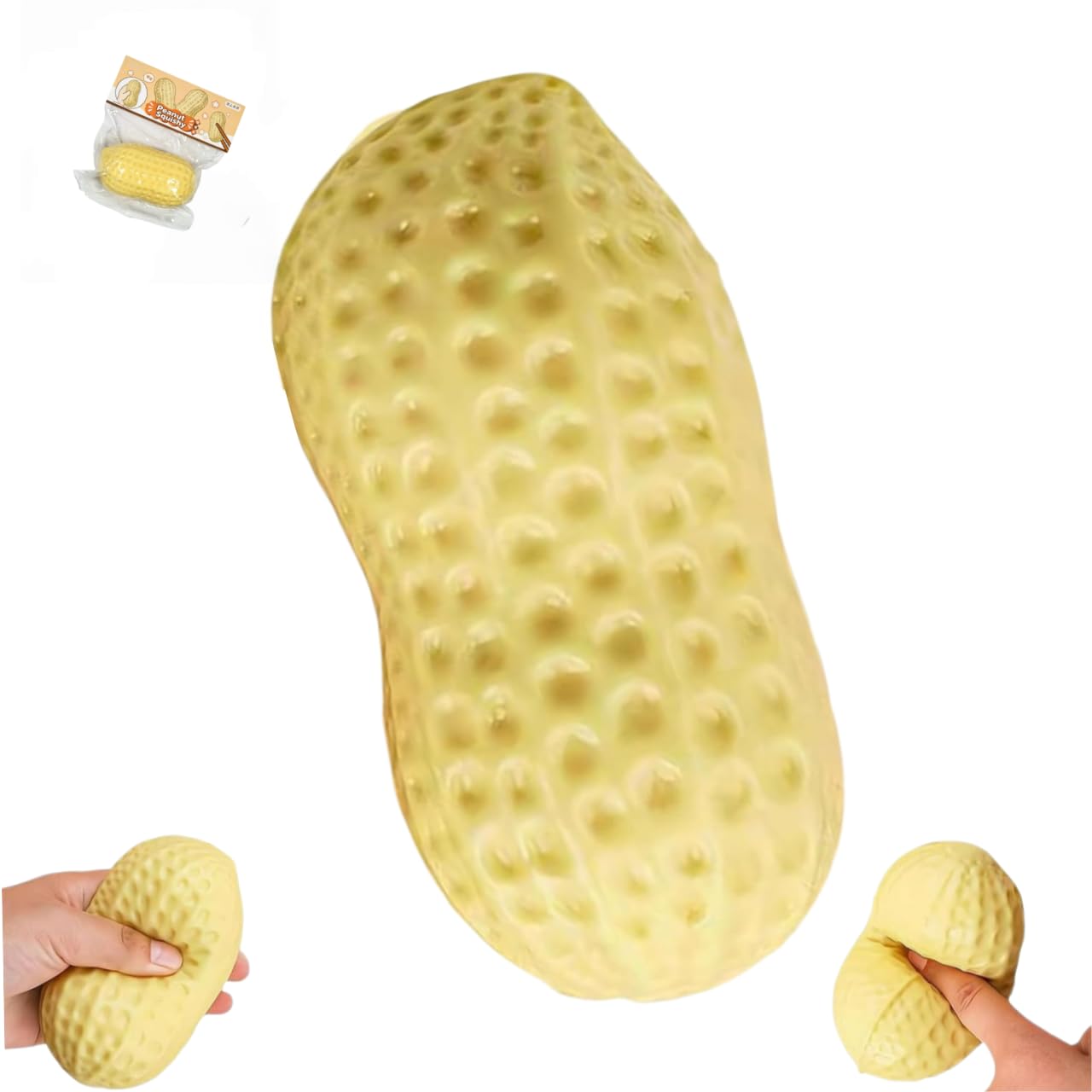 HotPeanut Squishies, Peanut Shaped Squish Balls,Squeeze Dough Ball ,Soft Stress Relief Sensory Fidget Toys,Soft Stress Relief Sensory Fidget Toys for Adults Anxiety Relief Hand Relax
