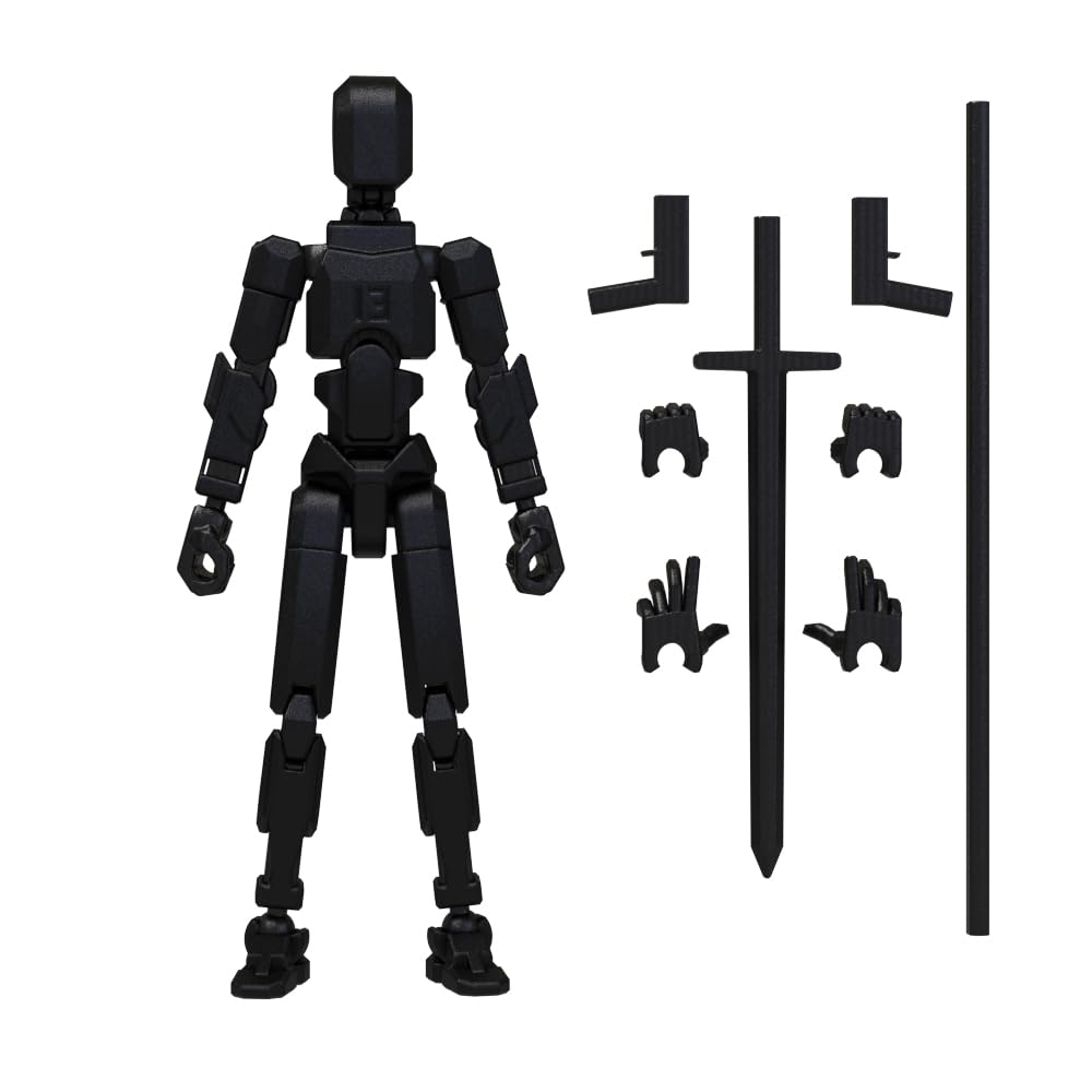Hot MerryXD 6 Pack Assembly Completed T13 3D Action Figure,Dummy Nova Titan Lucky 13 Action Figure 3D Printed Multi-Jointed Movable Toy