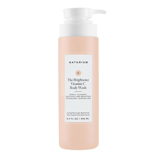HotNaturium The Brightener Vitamin C Body Wash, Gentle Cleanser for Smoother-Looking Skin, Removes Dirt, Oil & Other Impurities, 16.9 oz