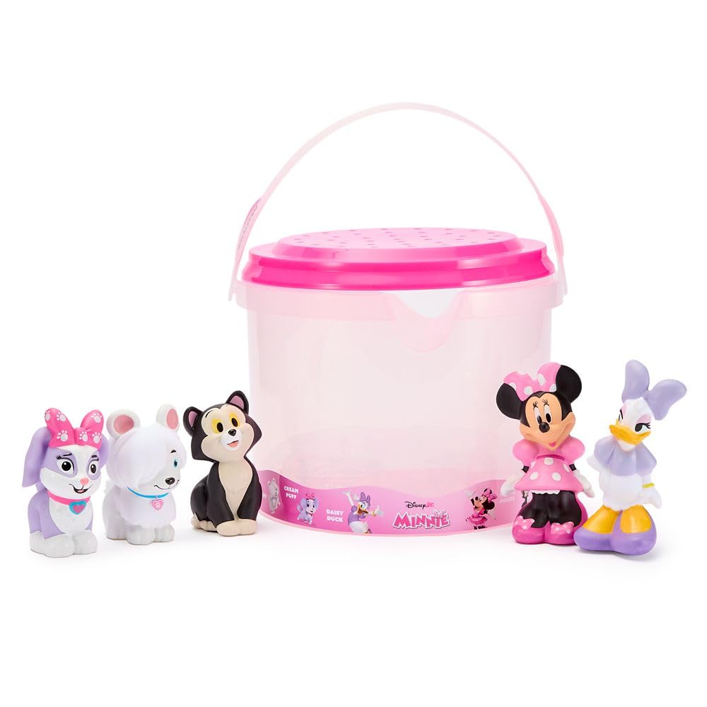 HotDisney Store Official Toy Story Bath Toys Set - Includes 5 Detailed Toys with a Straining Storage Bucket - Bath Time Fun & Water Play Set for Kids