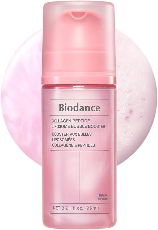 HotBIODANCE Collagen Peptide Liposome Bubble Booster, Micro-Bubble Foam Essence for Elasticity and Plumping, Hydration & Skin Prep Boost, Quick Morning Mask, Korean Skin Care | 3.21 fl.oz