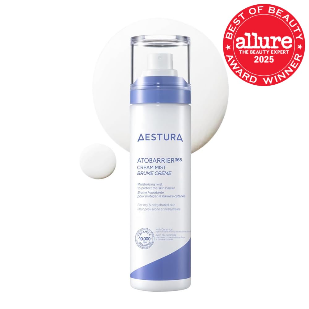 HotAESTURA ATOBARRIER365 Cream Mist with 10,000ppm Ceramides | Moisture Barrier Support, Ultra-Fine Moisturizing Mist, Suitable for Dry Skin | Korean Skin Care, 120ML / 4.06 fl.oz.