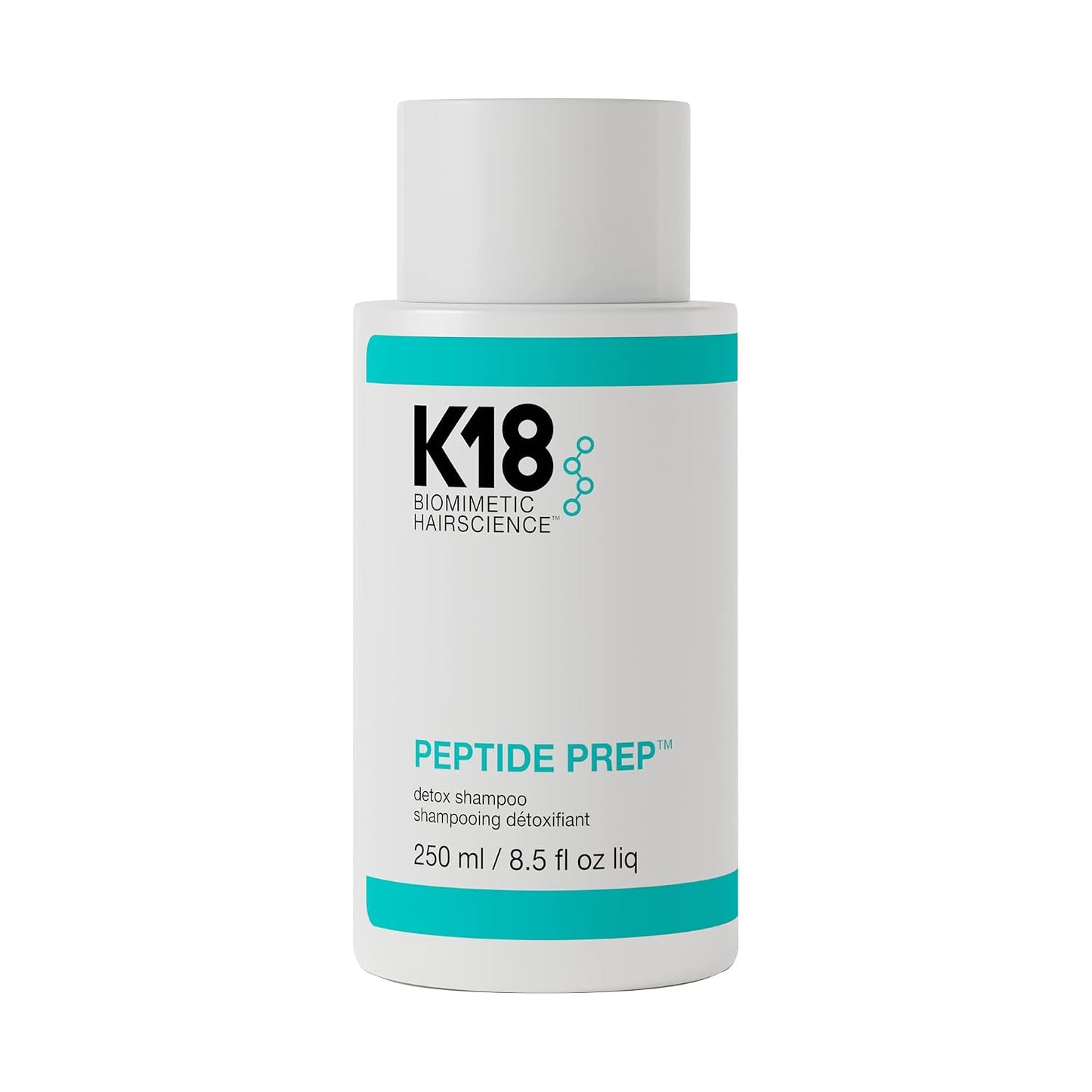 HotK18 Peptide Prep™ Detox Shampoo - Color Safe Clarifying Shampoo for Build Up Removal - Gently Removes Dirt, Oil + Metals from Hard Water with Activated Charcoal + Salicylic Acid