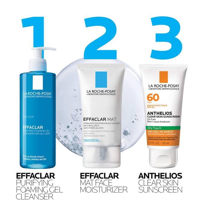 HotLa Roche-Posay Effaclar Purifying Foaming Gel Cleanser for Oily Skin, With Zinc Pidolate To Remove Excess Oil, Alcohol Free & Oil Free, Face Wash For Oily Skin, Dermatologist & Sensitive Skin Tested