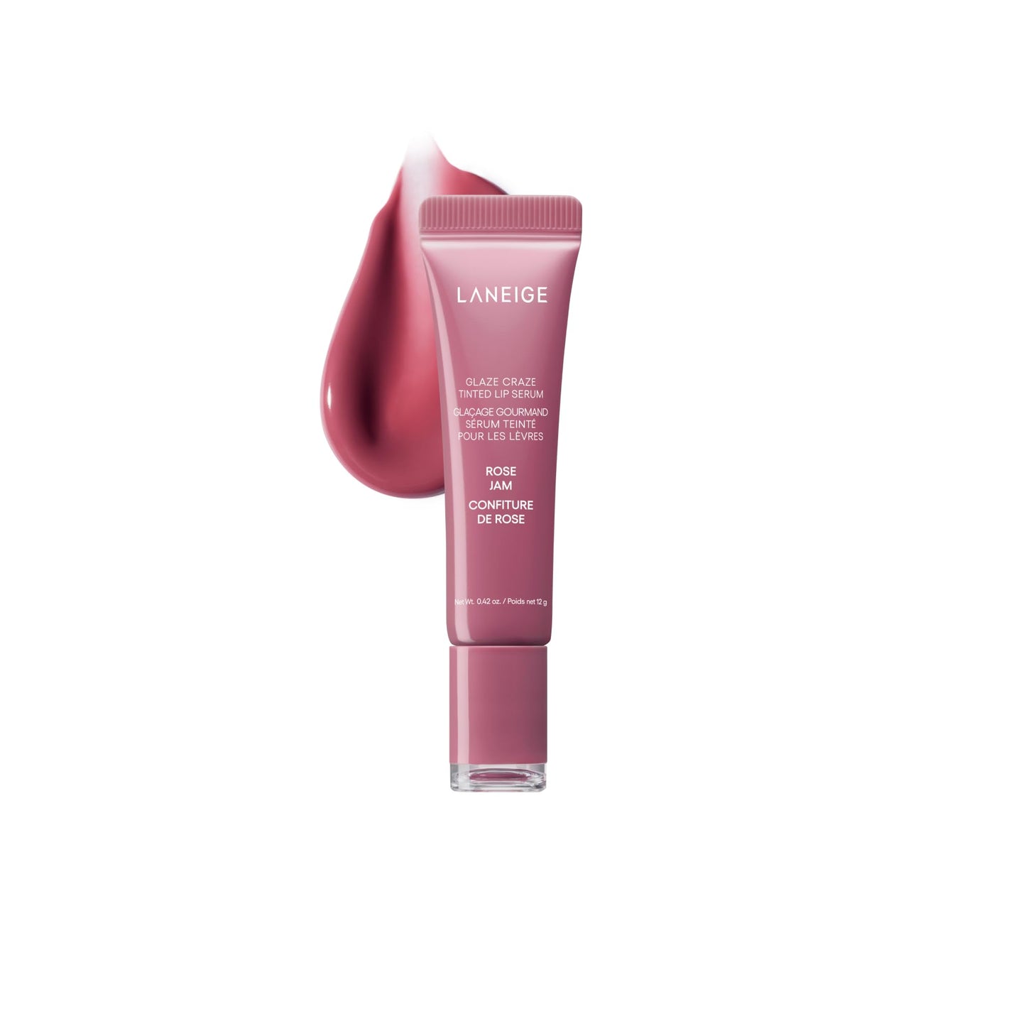 HotLANEIGE Glaze Craze Tinted Lip Serum: Hydrating, Lip Barrier-Boosting, Softening Lip Serum Treatment for Glossy & Buildable Shine, Nourished Lips with Plumping Polypeptides | Korean Skin Care