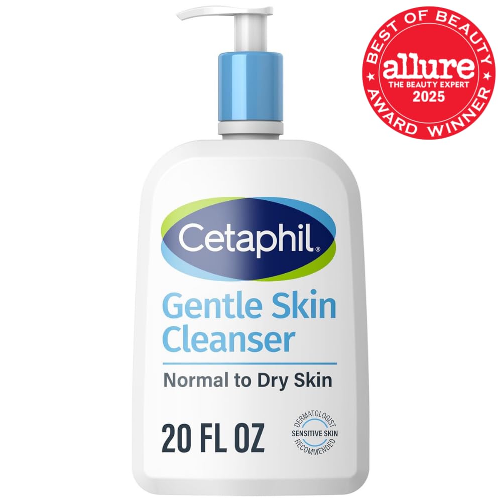HotCetaphil Face Wash, Hydrating Gentle Skin Cleanser for Dry to Normal Sensitive Skin, 20 oz, Fragrance Free, Soap Free and Non-Foaming