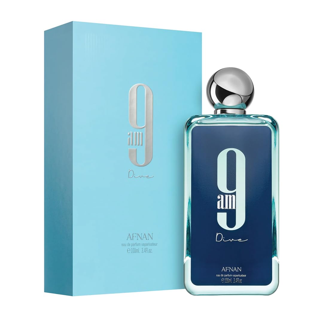 Hot Afnan 9 AM Dive Unisex Eau De Parfum, 3.4 Fl. Oz