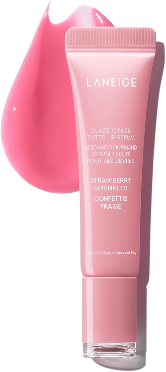 HotGlaze Craze Tinted Lip Serum, Strawberry Sprinkles: Hydrating Serum for Glossy,Nourished Lips
