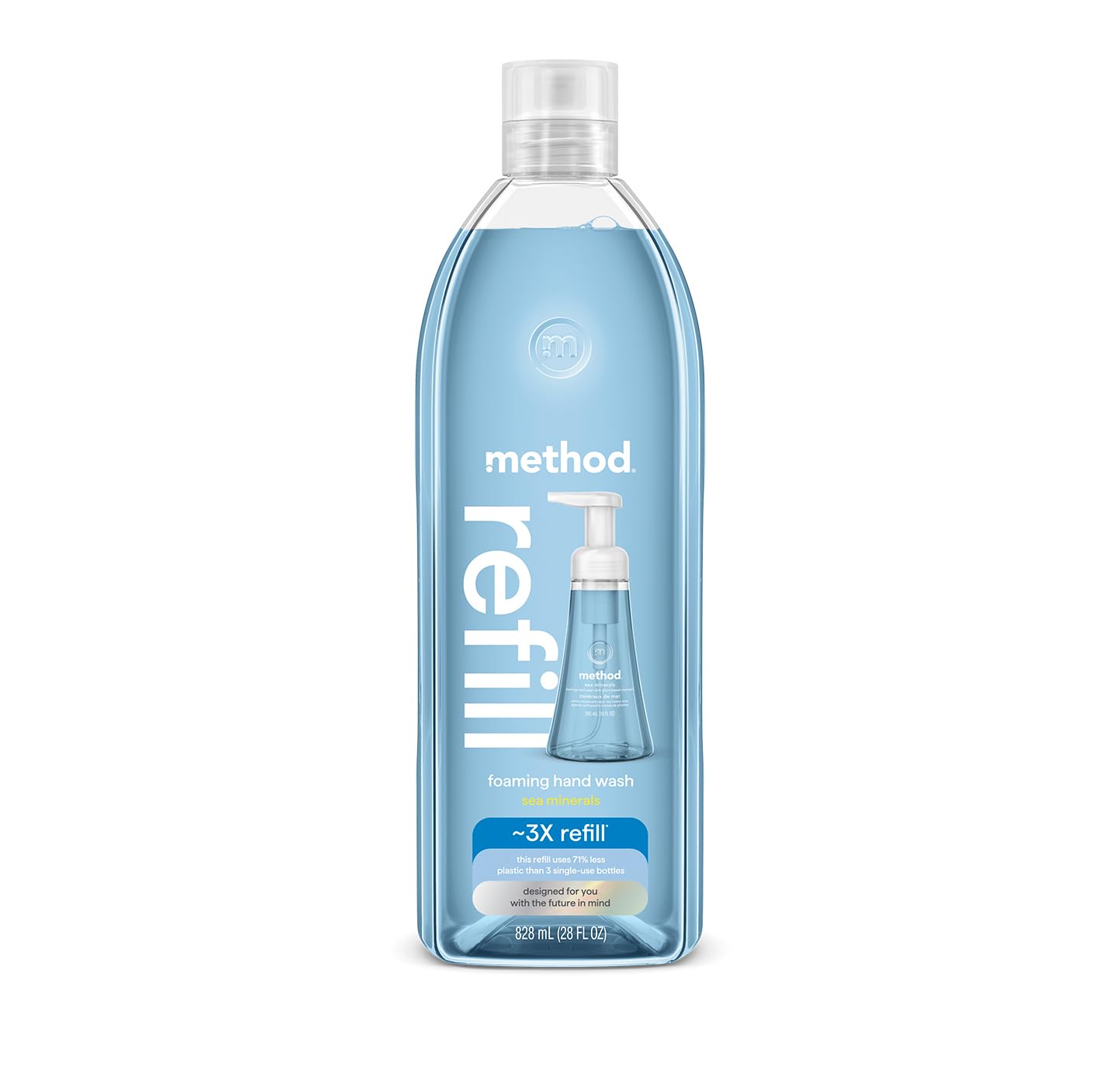 Hotmethod Foaming Hand Wash, Sweet Water - Leaves Hands Feeling Soft & Clean, for Bathroom & Kitchen, Notes of Dewy Lemon Leaf, Grapefruit & Star Jasmine, 10 fl oz, 3 pack