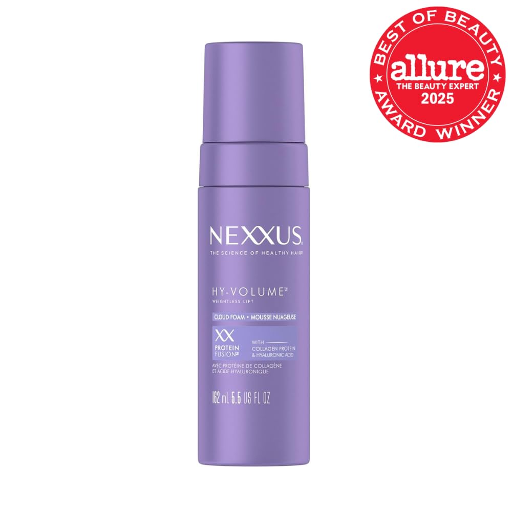 HotNexxus Hy-Volume Cloud Foam Hair Foam for Lift and Volume For Flat & Limp Hair Hair Styling Foam Powered by Magnitube Volumizer Technology with Hyaluronic Acid 5.5 fl oz
