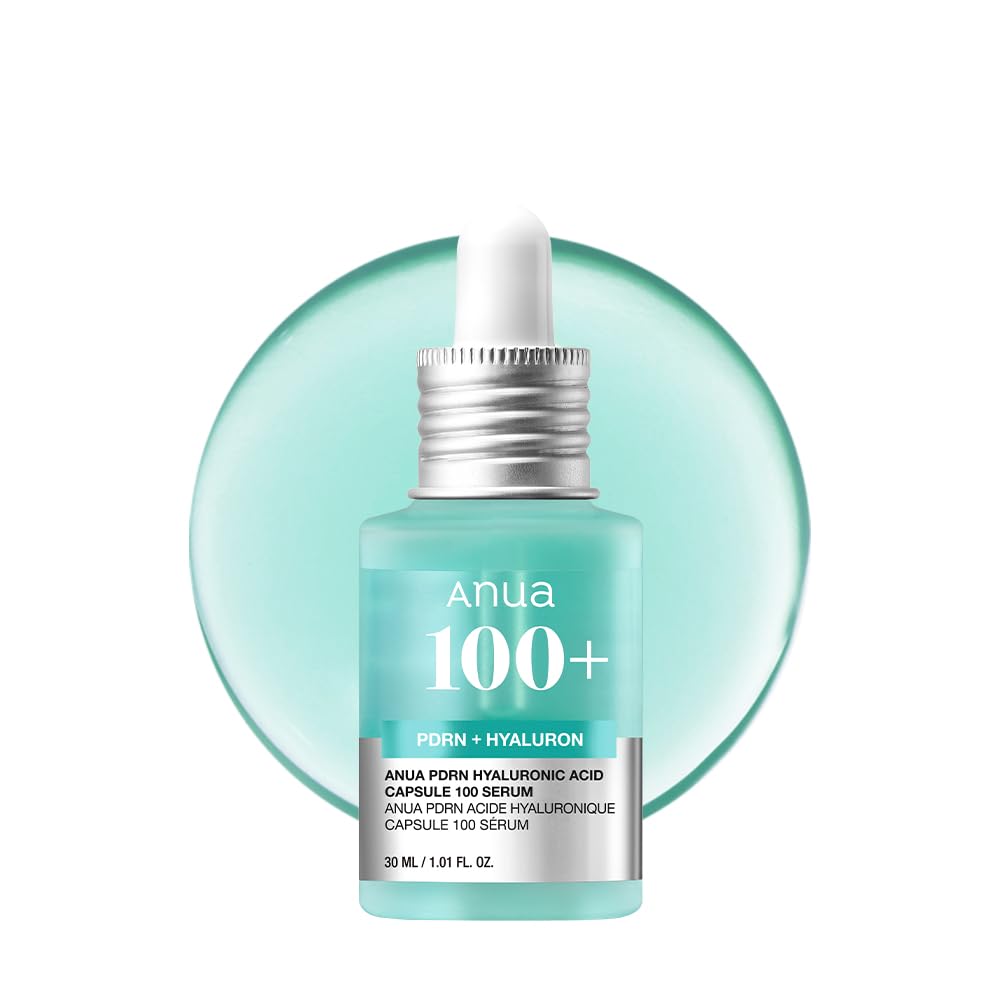 HotAnua PDRN Hyaluronic Acid Capsule 100 Serum, Radiant Face Serum, Salmon DNA, Hyaluronic Acid, Hydration, Moisture Plumping Effect, Lightweight, Glass Skin, Korean Skincare, 1.01 fl. oz
