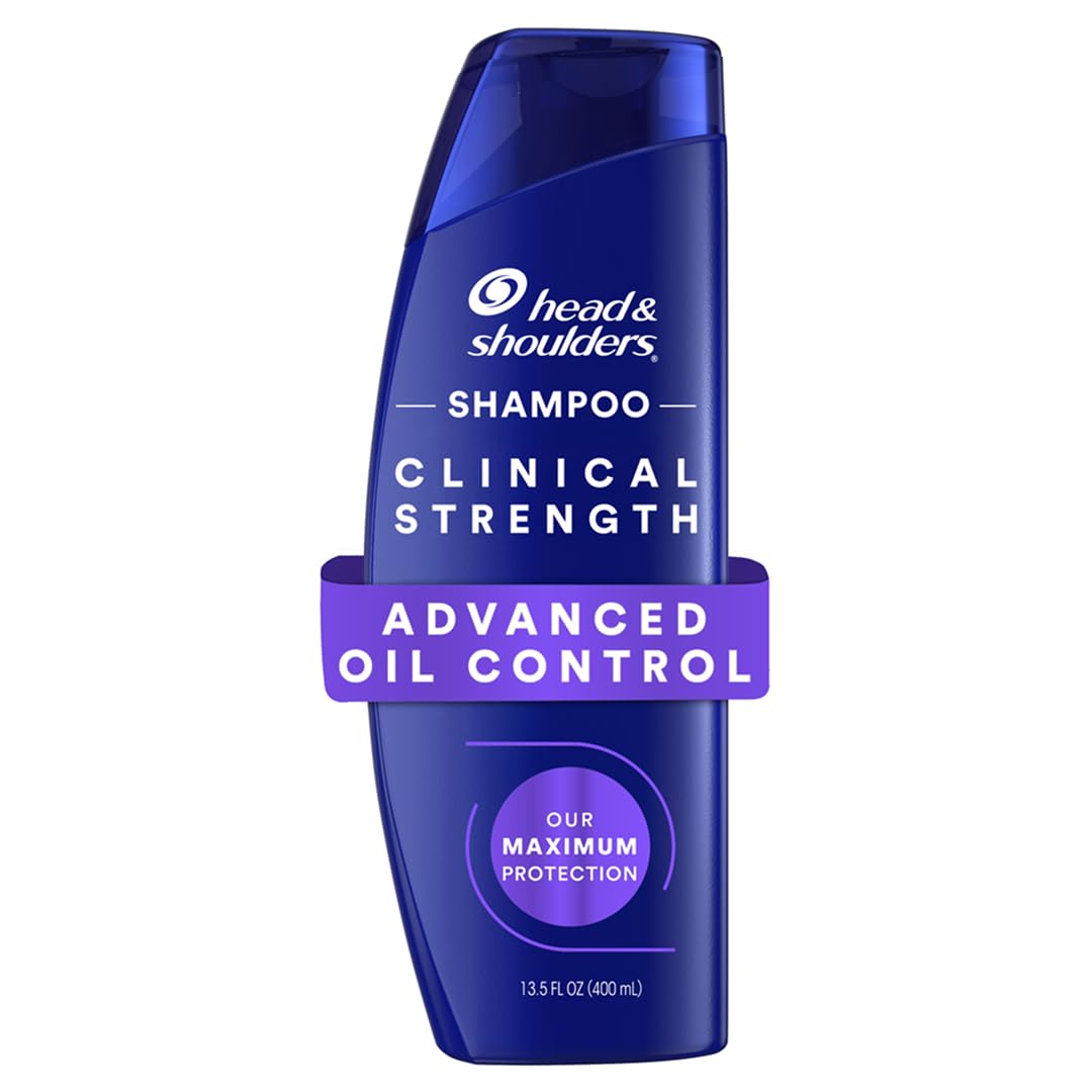 HotHead & Shoulders Clinical Strength Advanced Oil Control Anti-Dandruff Shampoo Twin Pack, 1% Selenium Sulfide, 13.5 fl oz Each