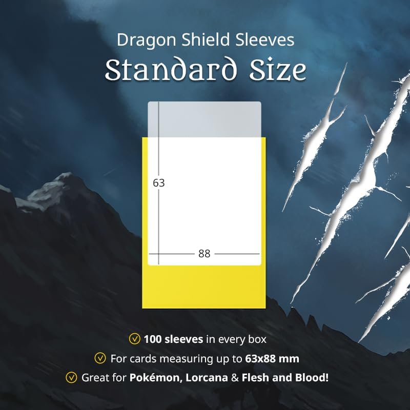 Hot Dragon Shield | Standard Size Card Matte Sleeves | 100 CT - Smooth & Tough Premium TCG Sleeves | Compatible with Pokemon, Flesh & Blood, One Piece & Magic the Gathering | Forest Green