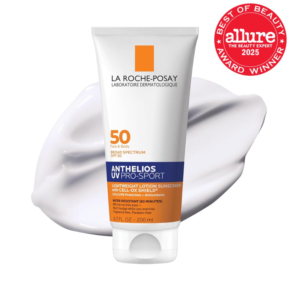 HotLa Roche-Posay Anthelios UV Pro-Sport Sunscreen for Face & Body, Water & Sweat Resistant, Invisible Broad Spectrum Sunscreen, Lightweight & Breathable Skin Sun Protection