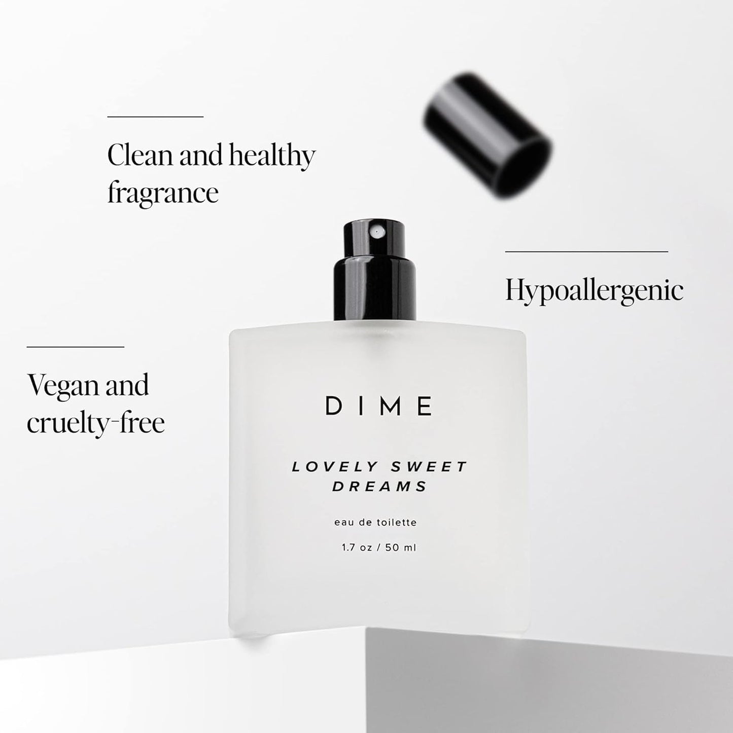 Hot DIME Beauty Perfume Lovely Sweet Dreams - Soft Floral Perfume for Women with Freesia, Vanilla Cream & Amber, Eau de Toilette Spray, Vegan, 1.7 oz / 50 ml