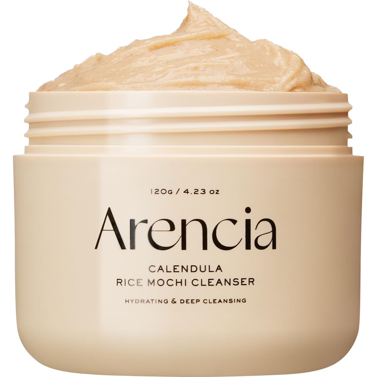 HotArencia Korean Rice Mochi Face Cleanser - Face Wash, Gentle Scrub All in One for Deep Cleansing, Moisturizing, Pore Minimizing with Rice Water & Green Tea (4.23oz)