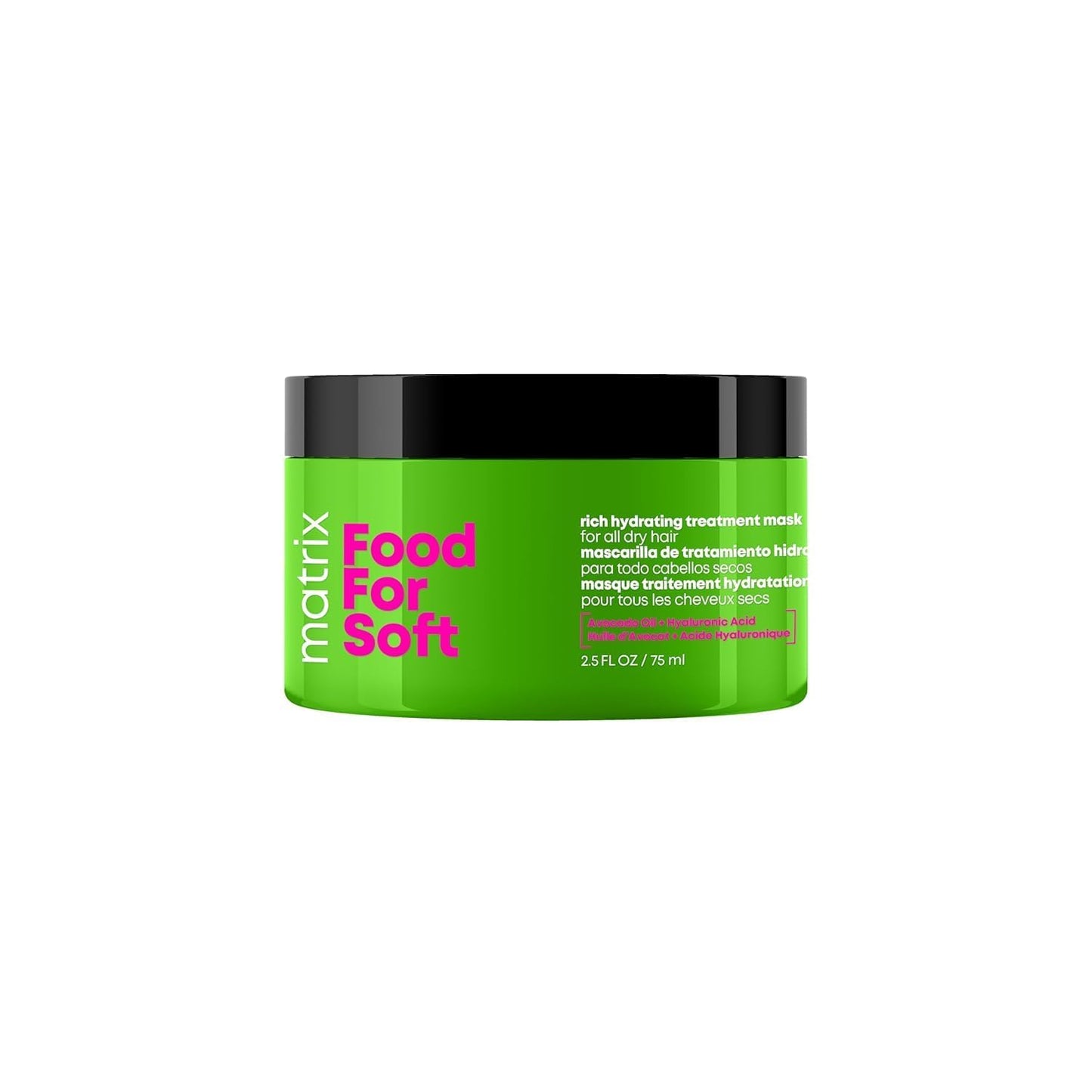 HotMATRIX Food For Soft Rich Hydrating Hair Mask - Deep Conditioner For Dry & Brittle Hair, Adds Shine & Softness, With Avocado Oil & Hyaluronic Acid, Replenishes Moisture