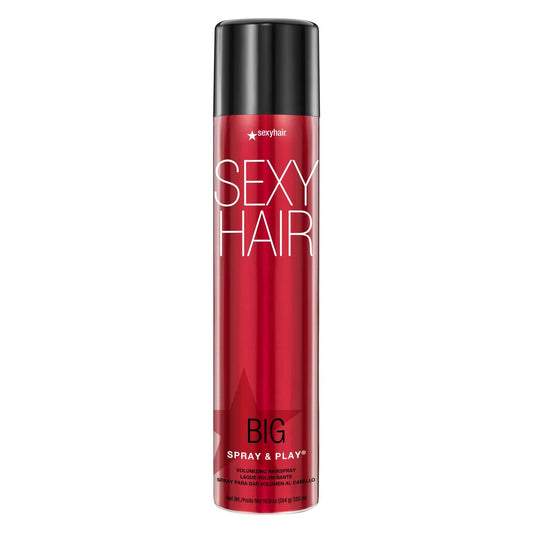 HotSexyHair Big Spray & Play Volumizing Hairspray | Hold and Shine | Up to 72 Hour Humidity Resistance | All Hair Types