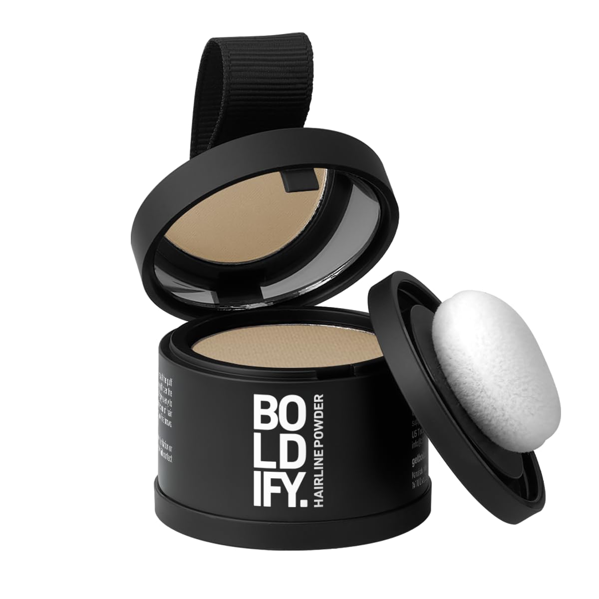 HotBOLDIFY Hairline Powder - Water-Resistant Root Touch Up Hair Color for Gray Coverage - 24-Hour Stain-Proof, Mess-Free Hair Powder for Thinning Hair (4g, Dark Brown)