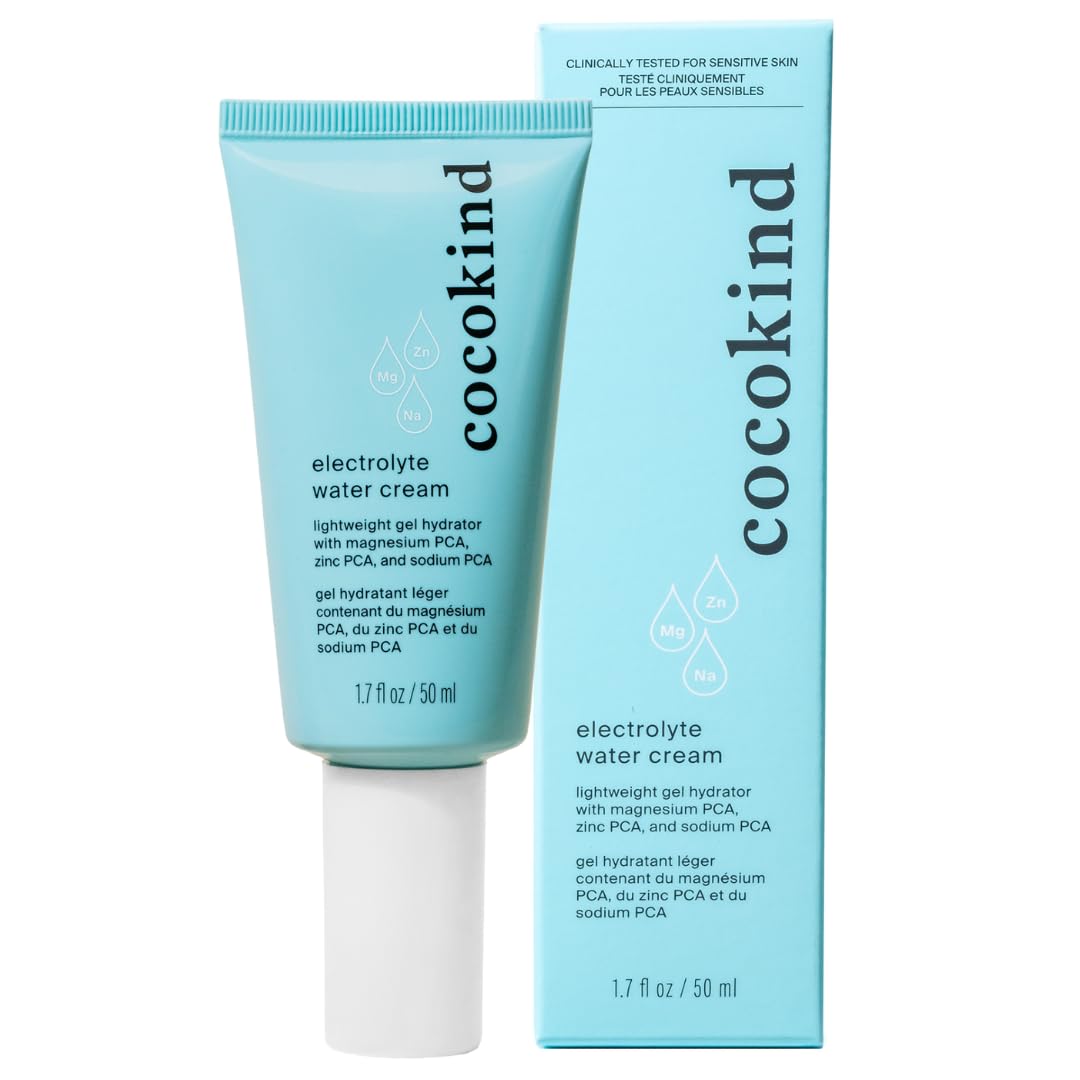 HotCocokind Electrolyte Water Cream | Lightweight Water Gel Moisturizer | Balanced Hydrating Day Cream for All Skin Types | 1.7 Fl Oz