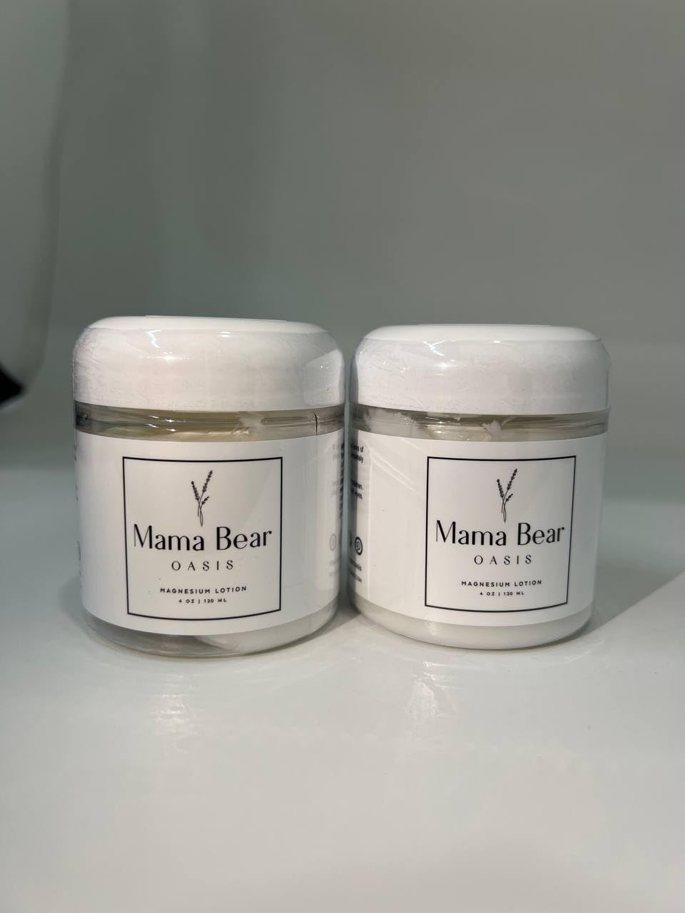 HotMama Bear Oasis Lotion - Magnesium Cream - Lavender Magnesium Lotion for Foot, Hands, Legs, Toes Includes Arnica, Vitamin B6, Aloe Vera, MSM (Pack of 2)