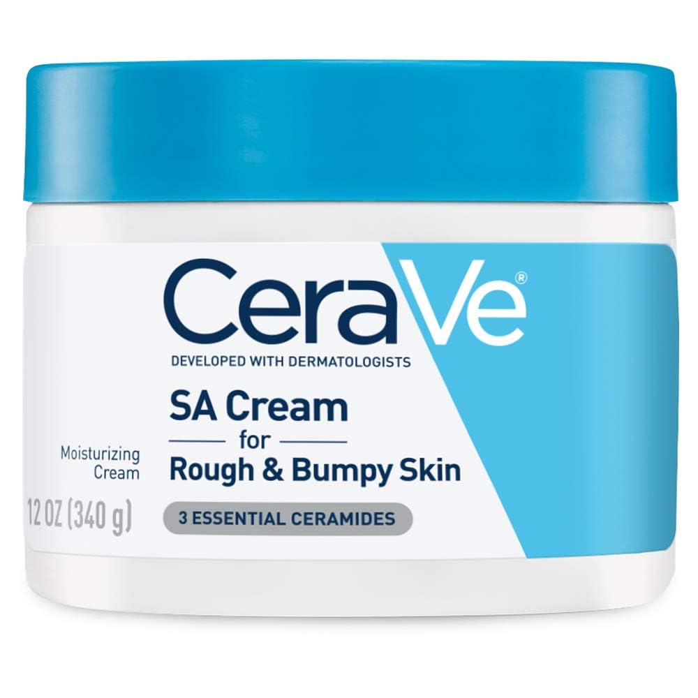 HotCeraVe Moisturizing Cream with Salicylic Acid, Exfoliating Body Cream with Lactic & Hyaluronic Acid, Niacinamide, and Ceramides, Fragrance Free & Allergy Tested, 12 Ounce