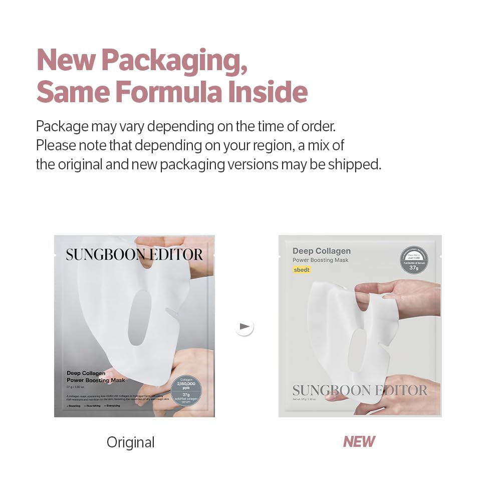 HotSUNGBOON EDITOR Deep Collagen Overnight Mask Hydrating Mask for Glass Skin, Wrinkle Care, Firming & Pore Refining 2,160,000PPB Collagen + 9 Peptides Korean Skincare, 4ea, Gifts for Women