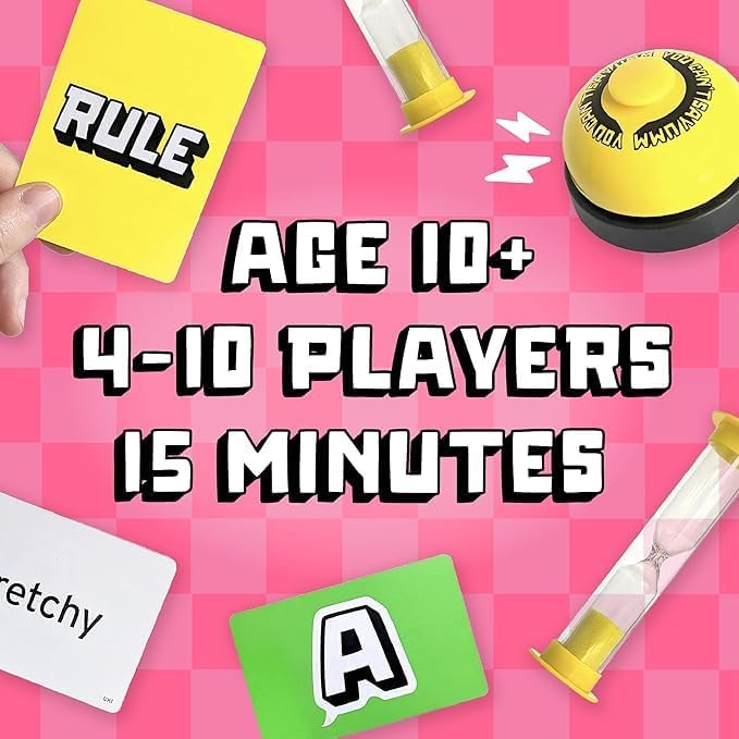 HotYou Can't Say UMM Party Game for Kids and Adults, Ages 8+ | Beat the Timer, Rivals Ding the Bell, Rules Change Each Round, Quick and Competitive, 4-10 Players, Backyard BBQ Fun