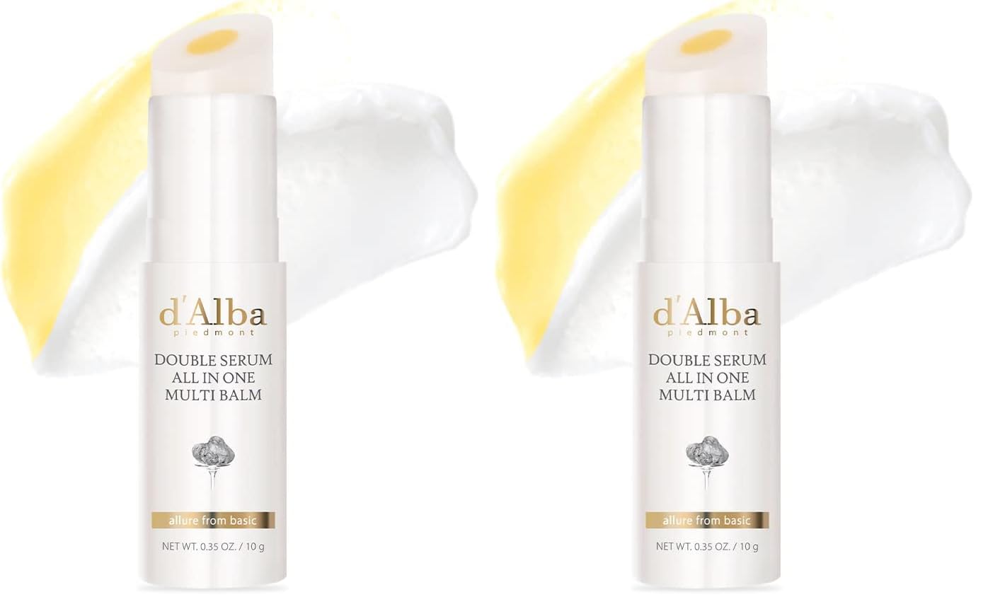 Hotd'alba Piedmont White Truffle Double Serum All-in-one Multi Balm, Stick Balm, Vegan Skincare with Vitamin C and Vegan Collagen, 3-in-1 Anti Wrinkle, Eye Treatment, Dark Spot Remover