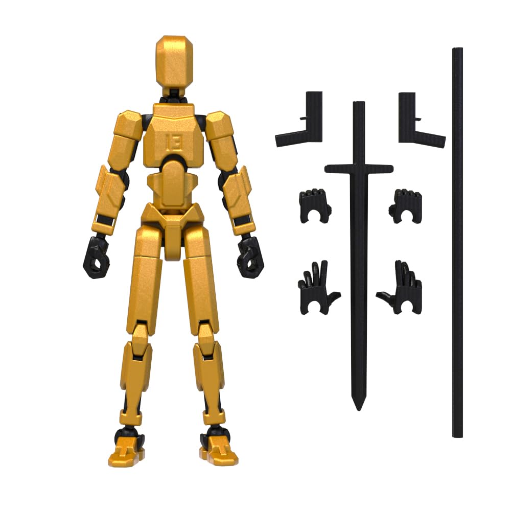 Hot MerryXD 6 Pack Assembly Completed T13 3D Action Figure,Dummy Nova Titan Lucky 13 Action Figure 3D Printed Multi-Jointed Movable Toy
