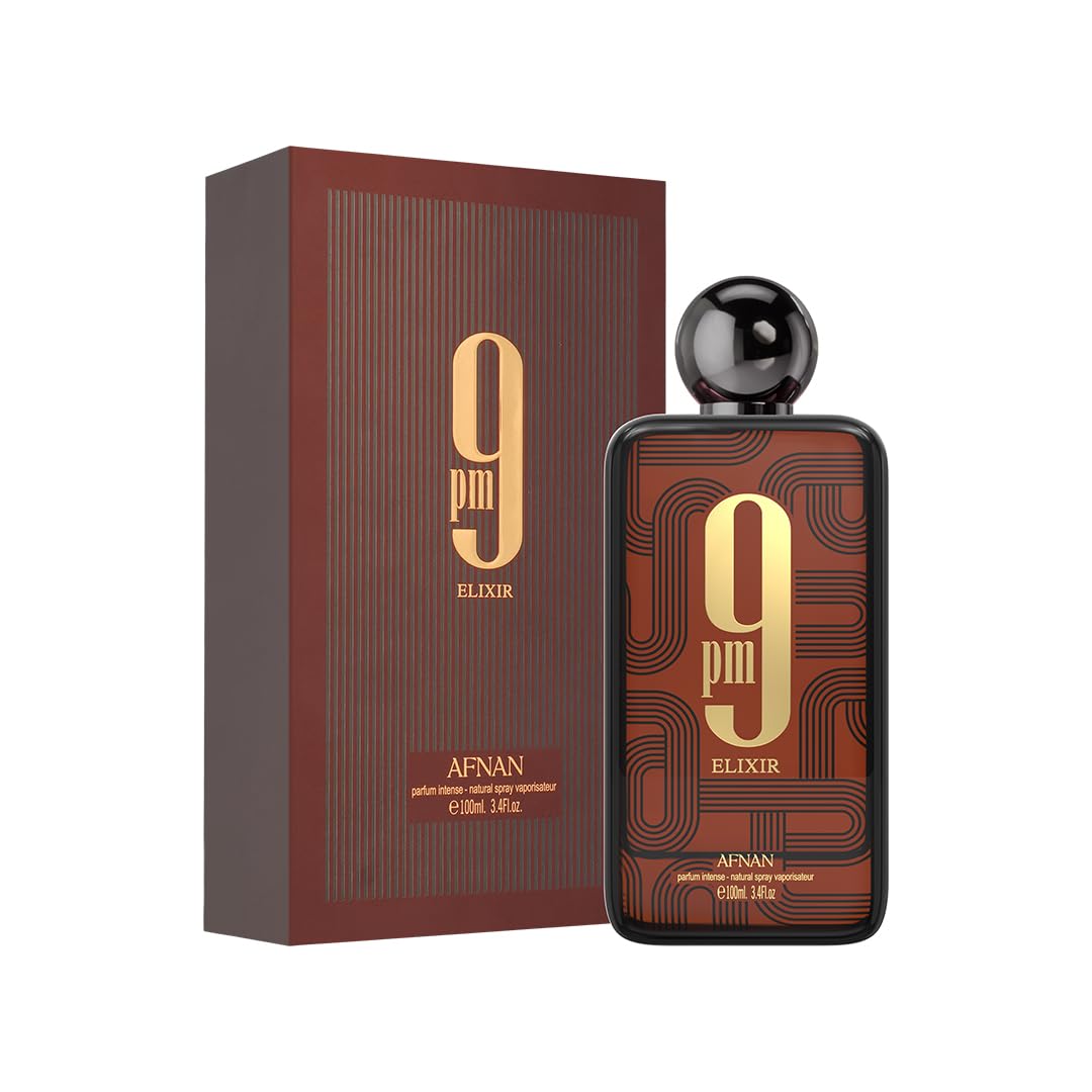 Hot Afnan 9 PM Elixir Unisex Extrait de Parfum, 3.4 Fl. Oz