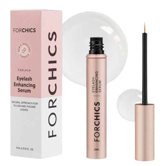HotForChics Prostaglandin-Free Eyelash Growth Serum – Longer, Fuller Lashes | Visible Results in 2 Weeks, Gentle for Sensitive Eyes, Repairs Over Processed Lashes, 3ml