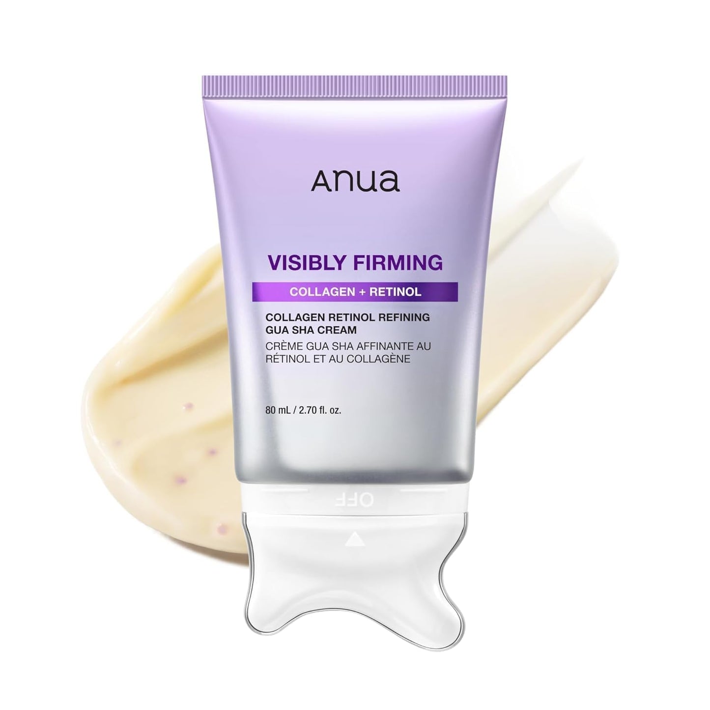 HotANUA Collagen Retinol Refining Gua Sha Cream, Neck Cream For Lifting & Firming, Jawline to Décolleté, Daily Moisturizer, Fine Line Care, Neck Massager, Korean Skin Care, 2.7fl.oz