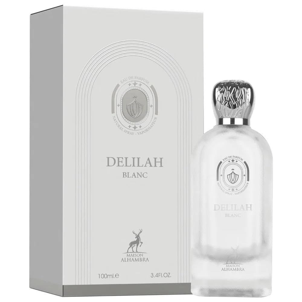 Hot Maison Alhambra Delilah Blanc – Citrus, Amber, Floral, Musky – Eau de Parfum Spray Long-Lasting Fragrance for Women, 3.4 Ounce / 100 ml