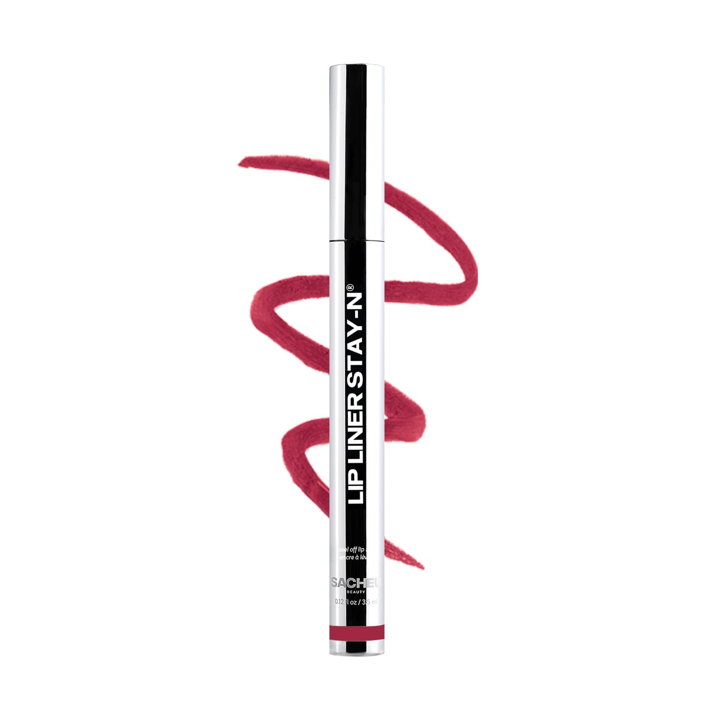 HotSacheu Lip Liner STAY-N Peel Off Lip Stain — Long Lasting Waterproof Lip Tint with Hyaluronic Acid & Vitamin E — Transfer Proof Matte Finish (p-INKED)