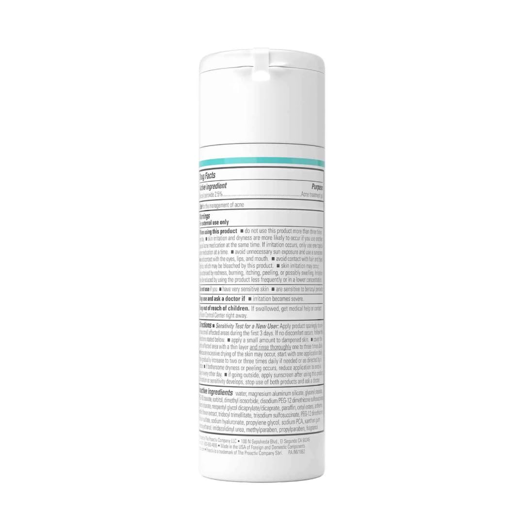 HotProactiv Acne Cleanser - Benzoyl Peroxide Face Wash and Acne Treatment - Daily Facial Cleanser and Hyularonic Acid Moisturizer with Exfoliating Beads - 90 Day Supply, 6 Fl Oz