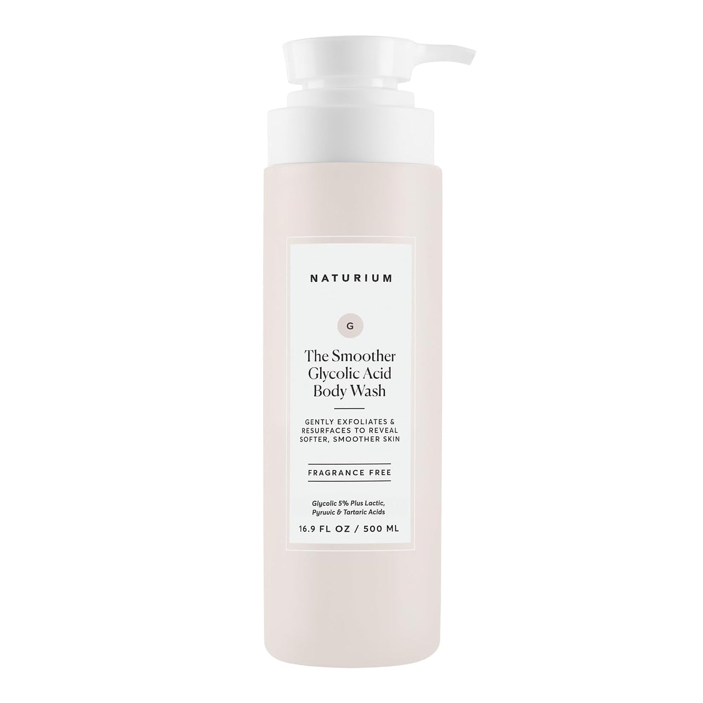 HotNaturium The Smoother Glycolic Acid Exfoliating Body Wash, Soft & Smoothing Cleanser, 16.9 oz