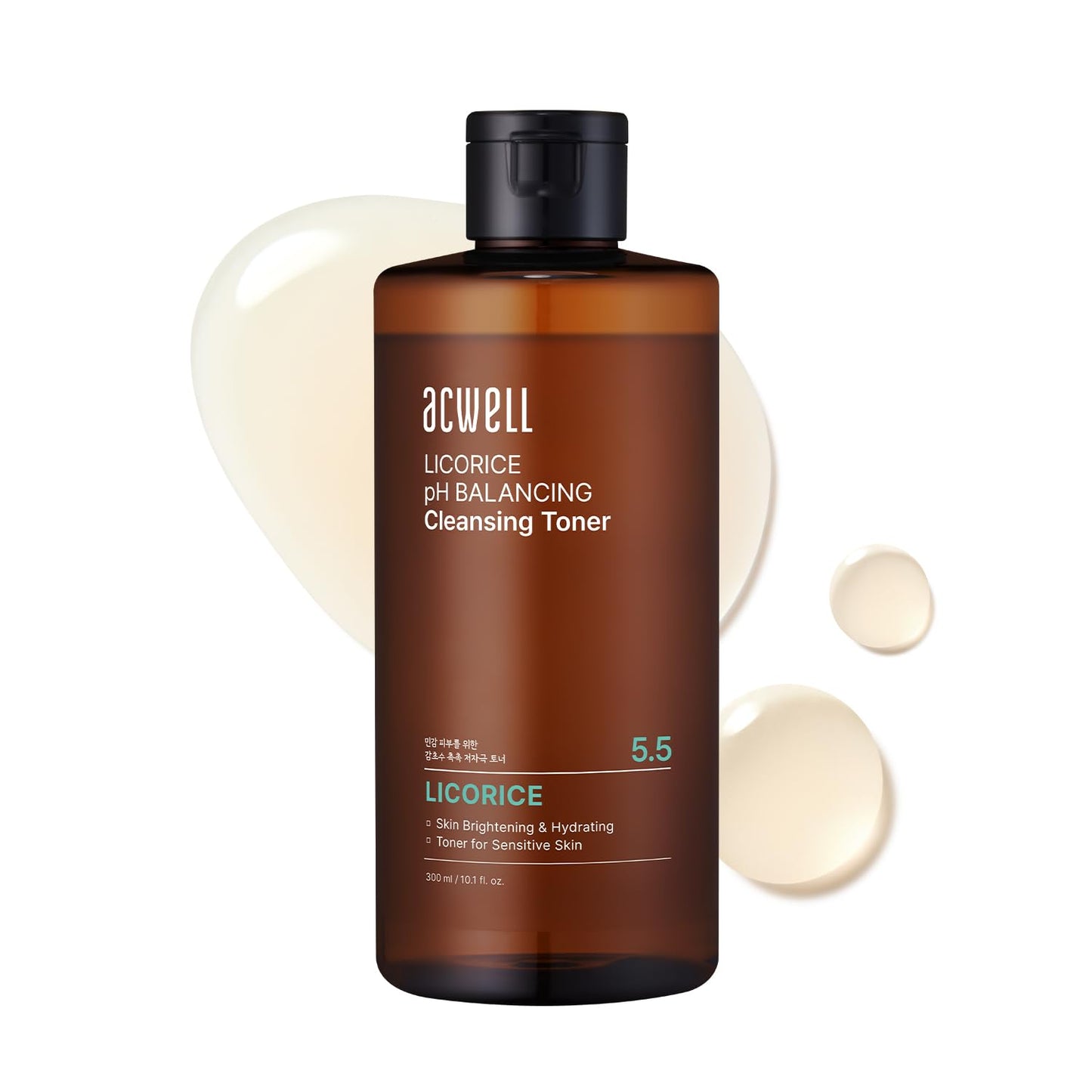 HotACWELL Licorice pH 5.5 Balancing Cleansing Toner - Alcohol-Free Korean Face Toner, Hydrating Clarifying Formula for Dull and Combination Skin, 5.07 fl oz