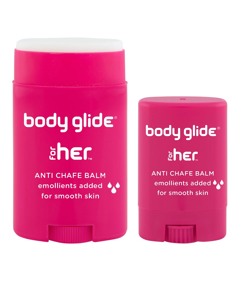 HotBody Glide For Her Anti Chafe Balm | Chafing stick with added emollients | Great for dry, sensitive skin and/or sensitive areas | Use on chest, bra, butt, groin, arm, and thigh chafing | 1.5oz