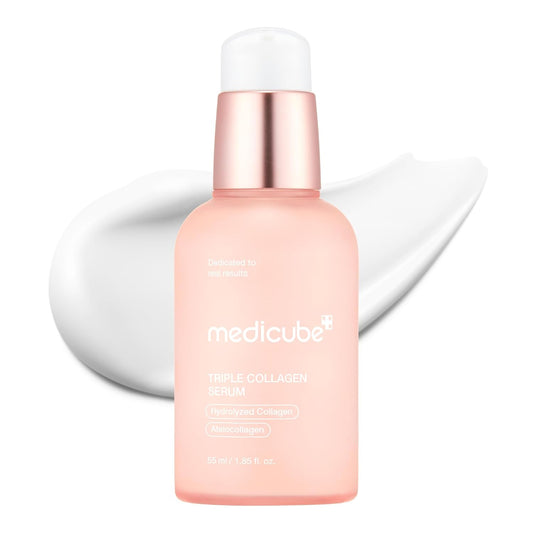 HotMedicube Triple Collagen Serum 1.85 fl.oz - Nourish dull skin with Triple Collagen Complex - A lightweight serum with Niacinamide and Hyaluronic Acid - Korean Skincare