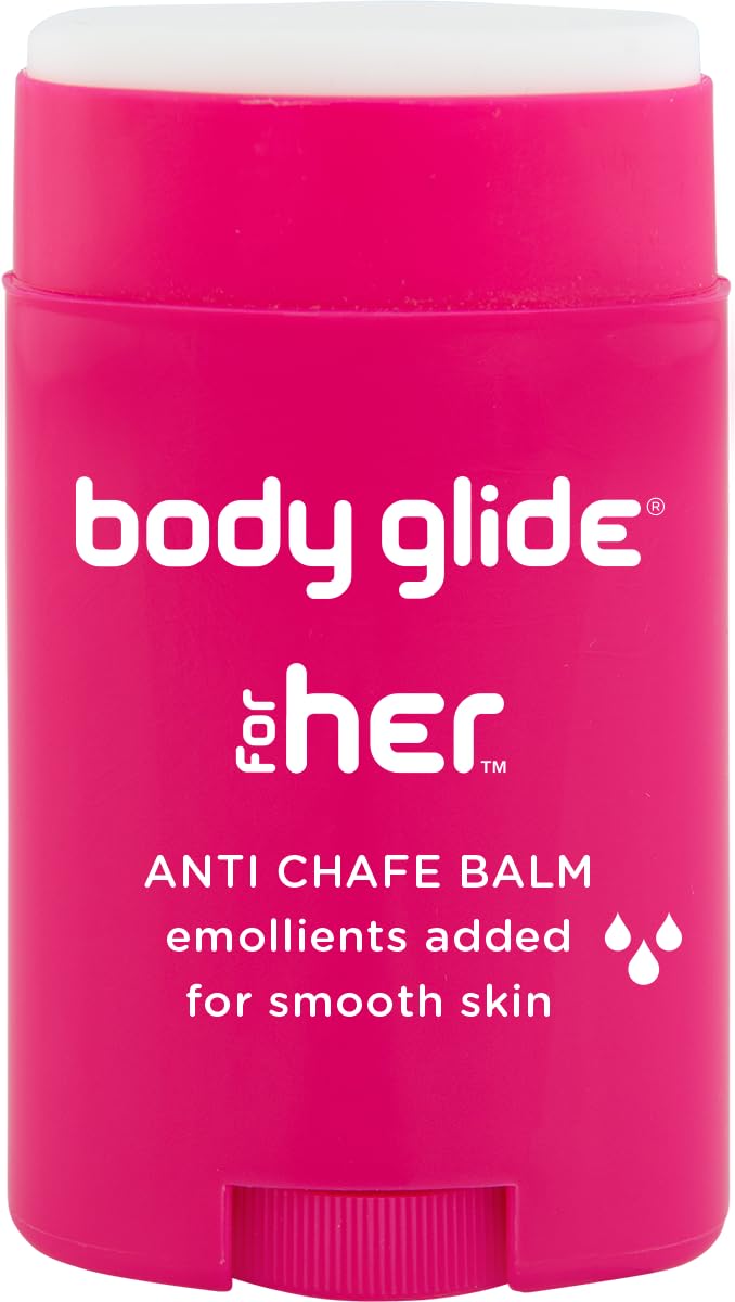 HotBody Glide For Her Anti Chafe Balm | Chafing stick with added emollients | Great for dry, sensitive skin and/or sensitive areas | Use on chest, bra, butt, groin, arm, and thigh chafing | 1.5oz