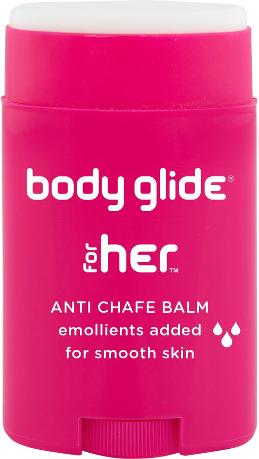 HotBody Glide For Her Anti Chafe Balm | Chafing stick with added emollients | Great for dry, sensitive skin and/or sensitive areas | Use on chest, bra, butt, groin, arm, and thigh chafing | 1.5oz