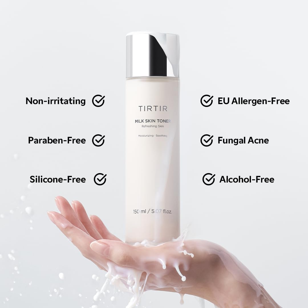 HotTIRTIR Milk Skin Rice Toner - Deep Moisturizing, Hydrating and Refreshing for face, Niacinamide, Ceramide, Rice Bran Extract, Nature-Oriented Ingredients, Korean Skin Care, Vegan, 150ml / 5.07 fl.oz.