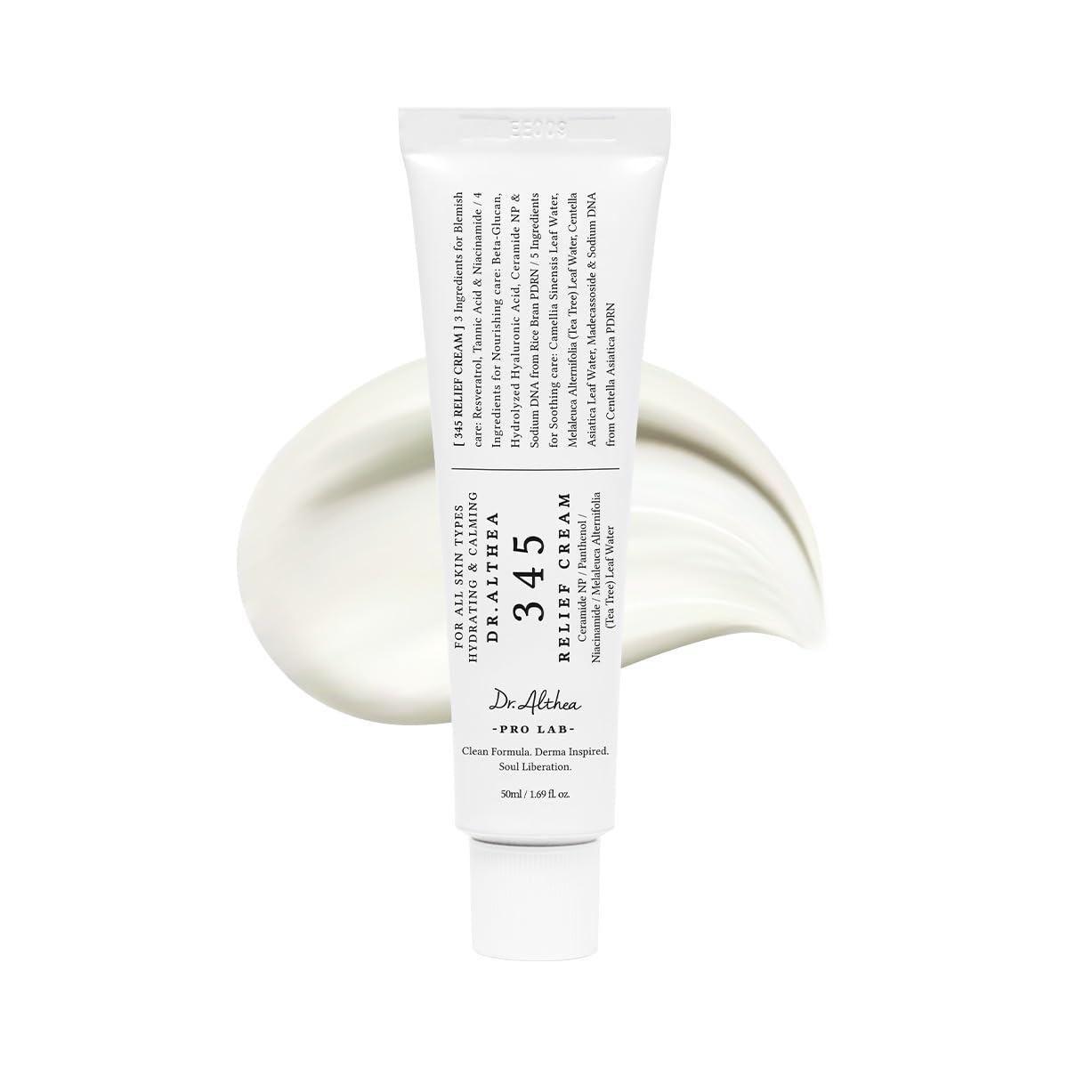 HotDr.Althea 345 Relief Cream, Korean Skincare, 1.69 Fl Oz (Ver.2 - Pack of 2) | PDRN, Hyaluronic Acid for Instant Hydration, Blemish, Post-Acne Vegan Face Moisturizer, Non-comedogenic
