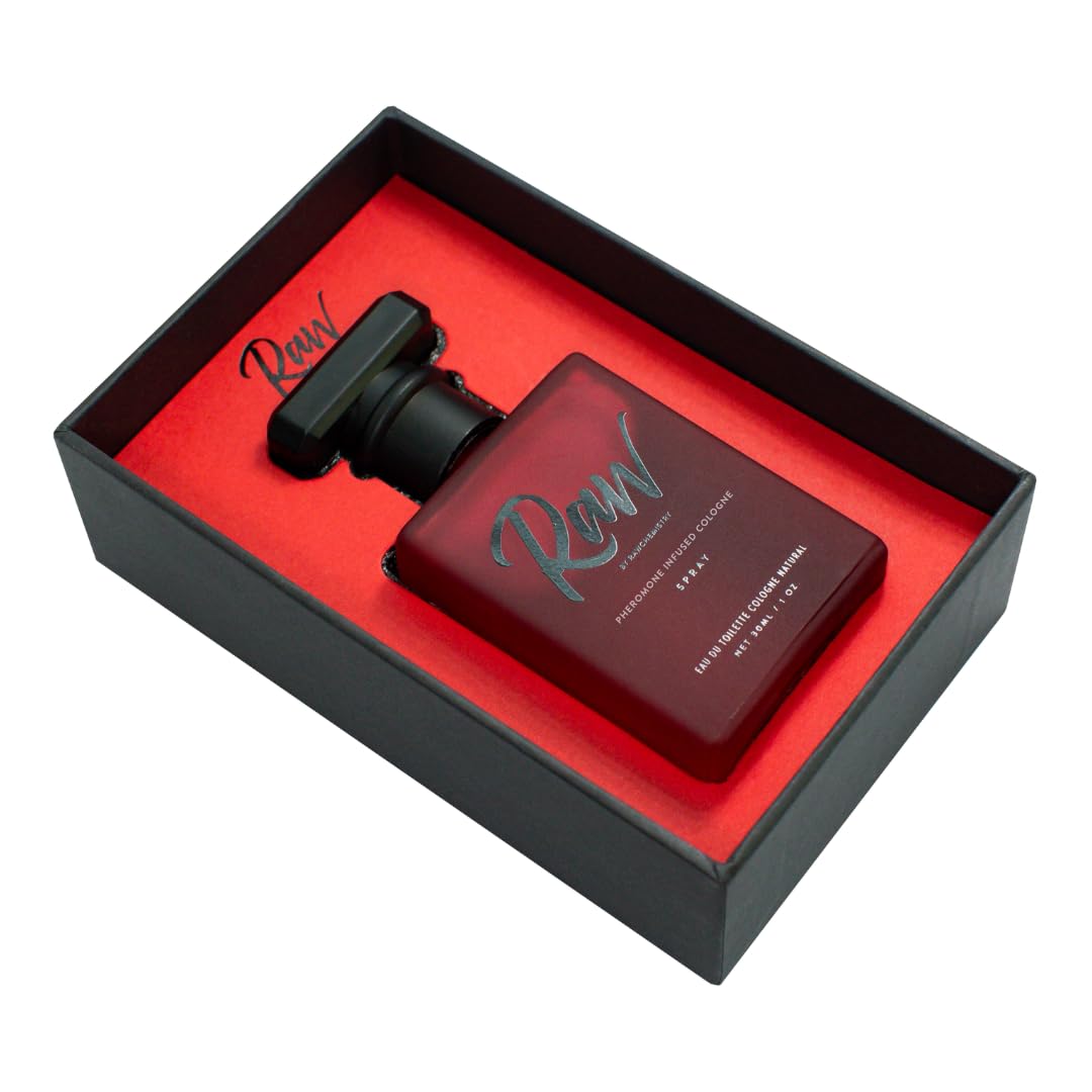Hot Pheromone Infused Cologne for Men - Raw 1 oz Mens Spray by RawChemistry | Premium Mens Cologne, Long Lasting Perfume for Men, Signature Fragrances, Concentrated Perfume Oil, Daily Use, 1 Oz