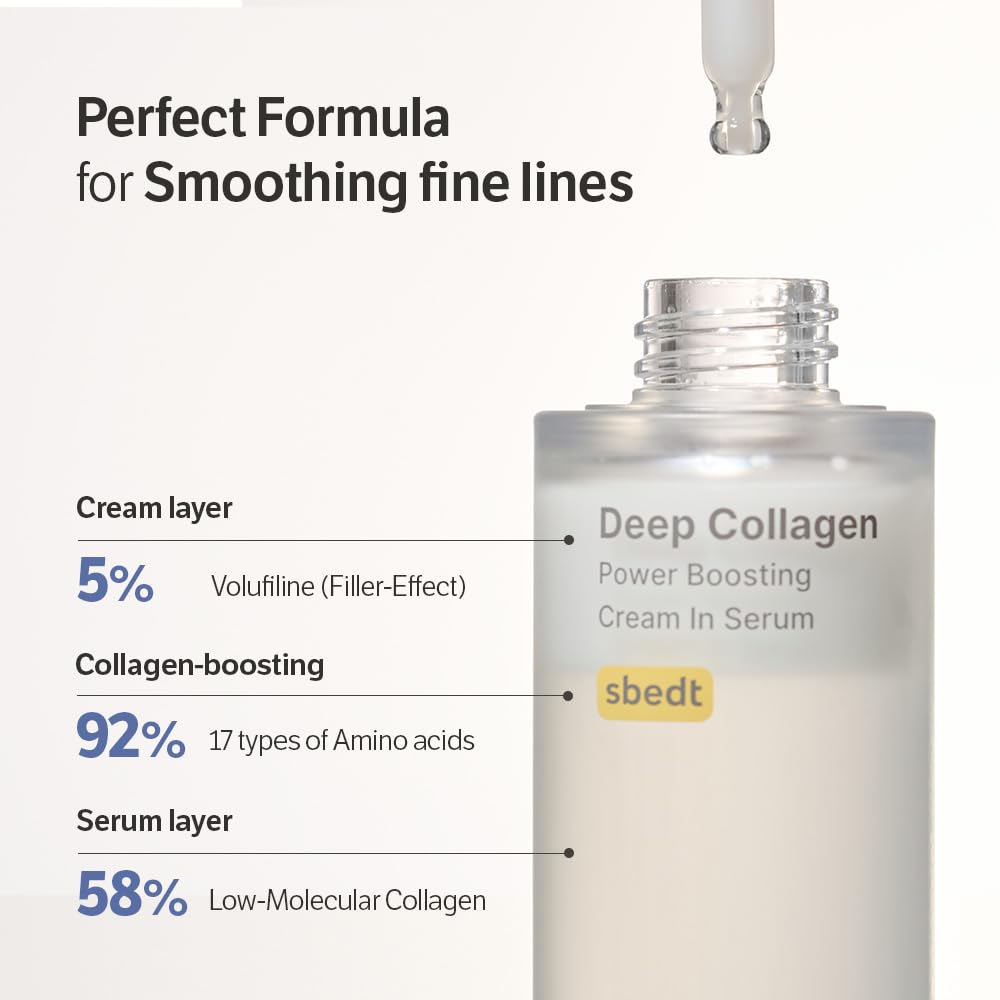 HotSUNGBOON EDITOR Deep Collagen Serum, 5% Volufiline + 58% Low Molecular Collagen + 2% Niacinamide, Hydrating & Smoothing Face Serum, Korean Skincare, 1.01 fl oz, Gifts for Women