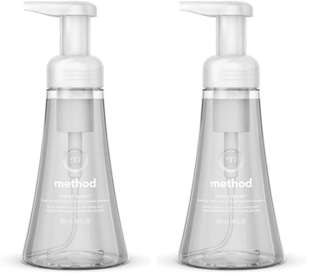 Hotmethod Foaming Hand Wash, Sweet Water - Leaves Hands Feeling Soft & Clean, for Bathroom & Kitchen, Notes of Dewy Lemon Leaf, Grapefruit & Star Jasmine, 10 fl oz, 3 pack